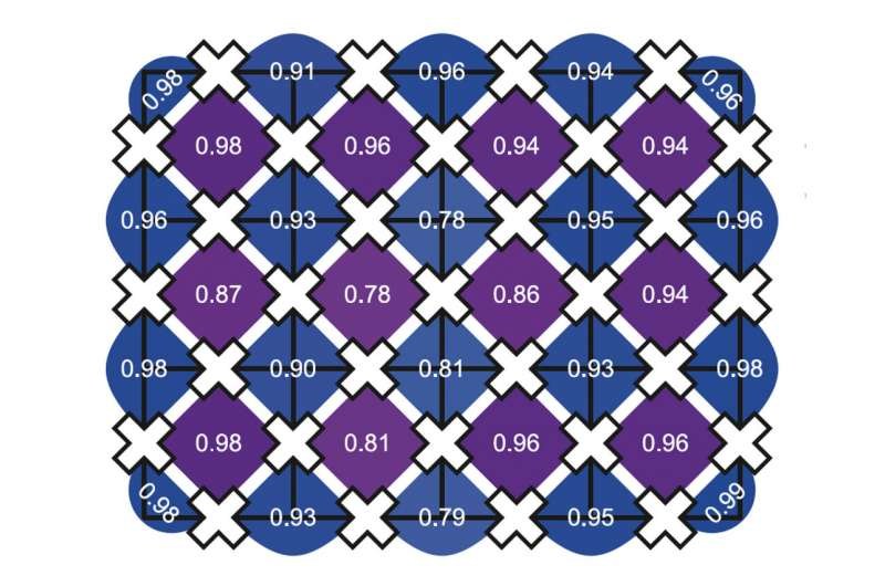 科学家使用量子处理器来模拟量子物质的二维态