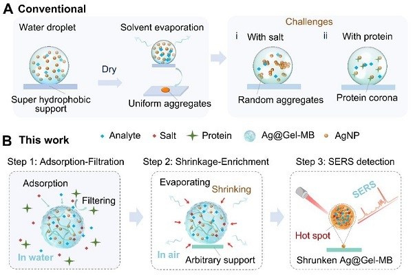 新型表面增强拉曼光谱检测平台实现有机污染物高灵敏检测