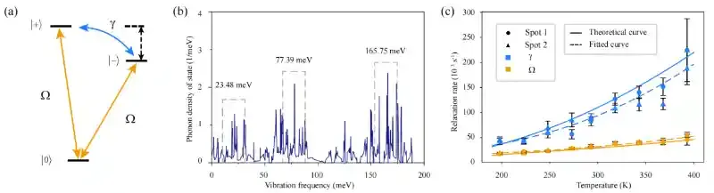 中国科大揭示二维材料hBN中色心自旋弛豫的温度依赖特性
