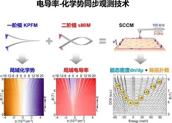 对量子霍尔铁磁体中局域电导与化学势的同步纳米级成像